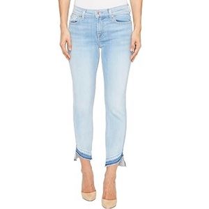 7 for all mankind - Roxanne ankle jean with angled released hem size 28